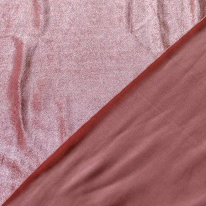 Stretch Velvet Fabric by The Yard for Apparel,Sewing,Crafting,Full Dress 93% Polyester 7% Spandex 63" Wide (Dusty Rose,1Yard) - color: Dustyrose, size: 1 Yard