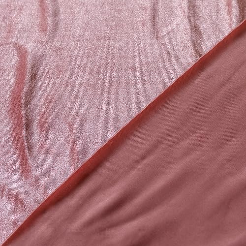 Stretch Velvet Fabric by The Yard for Apparel,Sewing,Crafting,Full Dress 93% Polyester 7% Spandex 63" Wide (Dusty Rose,2Yard) - color: Dustyrose, size: 2 Yards