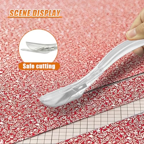 3PCS Car Wrapping Paper Cutter with 10 Replaceable Blades (White) - color: White