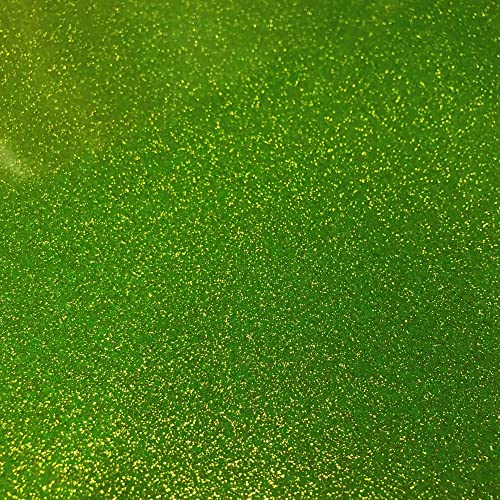 Sparkle Vinyl Fabric, Smooth Glitter Faux Leather Sheets, Shiny Material, Great for Upholstery Bag Making Hair Bows Clips Earrings DIY and Craft Projects - 1 Foot 12"x54" (Kiwi) - color: Kiwi, size: 1 Foot