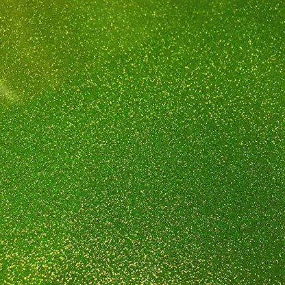Sparkle Vinyl Fabric, Smooth Glitter Faux Leather Sheets, Shiny Material, Great for Upholstery Bag Making Hair Bows Clips Earrings DIY and Craft Projects - 1 Foot 12"x54" (Kiwi) - color: Kiwi, size: 1 Foot