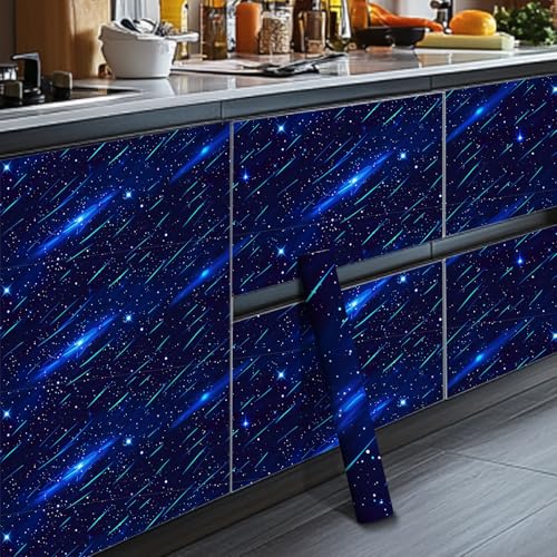 HOMETITUTE Galaxy Star Self Adhesive Wallpaper 118.1x17.7 Inch Vinyl - color: Shooting Star