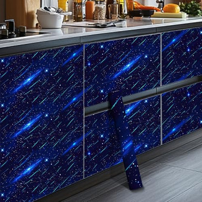 HOMETITUTE Galaxy Star Self Adhesive Wallpaper 118.1x17.7 Inch Vinyl - color: Shooting Star