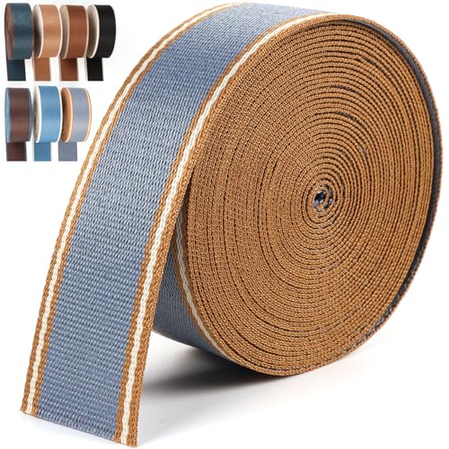 Nylon Webbing 1.5 Inch-Polyester Webbing 6 Yards Fog Blue Webbing Straps for Bags-Heavy Cotton Webbing 1.5 inch for Bag Handles Purse Straps Ribbon 1 1/2" (Fog Blue) - color: Fog Blue-6 Yards