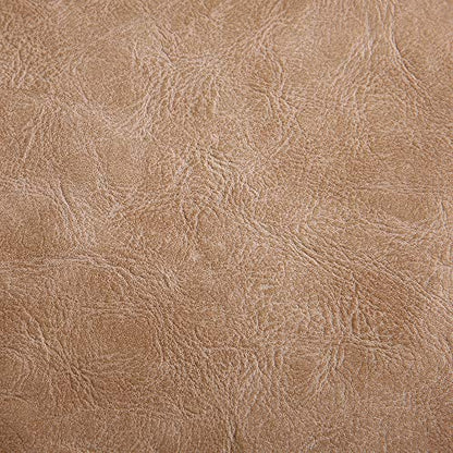 Premium Faux Leather Upholstery Fabric 1.2mm Thickness，Waterproof Upholstery Leather Distressed Bark Fabric 10 Yards Roll(Nude,Shipped as a 360"x54" Roll) - color: Nude, size: 360"x54"