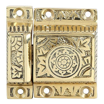 Cabinet Latch, Ideal for Cabinet Closet Kitchen Doors, Antique Cabinet Latch Polished Brass Finish (1, Polished Brass Finish) - color: Polished Brass Finish
