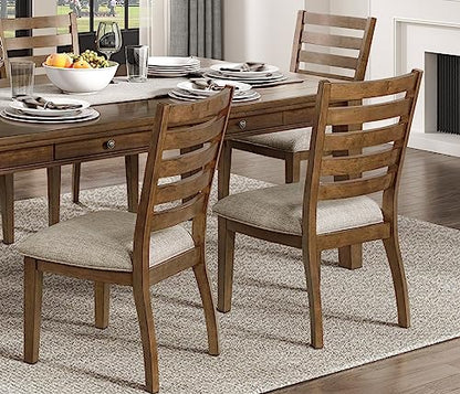 Dining Table Set with Chairs, Kitchen Dining Room Tables Chair,A151 - color: A4, Cherry Wood Traditional