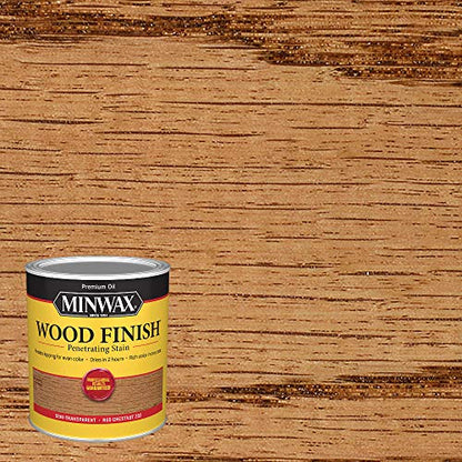 Minwax 700464444 Wood Finish, Red Chestnut, 1 Quart - color: Red Chestnut, size: 0.25 Gallon