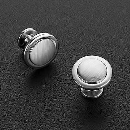 Ravinte Brushed Nickel Round Cabinet Knobs,Zinc Pulls,1-1/4 Inch,30 Pack - color: Brushed Nickel