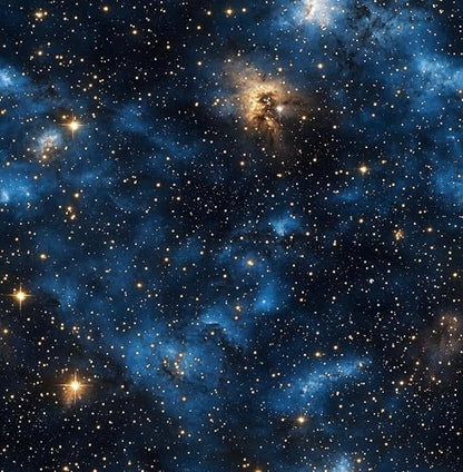 Laatse Dark Starry Sky Wallpaper Peel and Stick 17.5"x 118",Black/Blue - color: Black/Blue, size: 17.5" x 118"