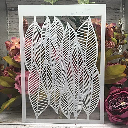 TIAMECH A4 Reusable Hollow Leaves Stencil for Painting - style: Leaves