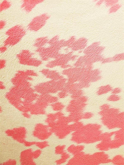 Velvet Suede Fabric Cow Print Pink / 54" Wide/Sold by the Yard
