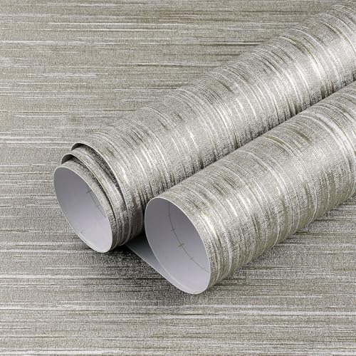 LACHEERY Taupe Grasscloth Wallpaper Textured Peel and Stick Fabric Wallpaper Textured Contact Paper for Cabinets and Drawers Waterproof Removable Grass Cloth Faux Linen Wall Paper for Walls 15.8"x80" - size: 15.8" x 80"