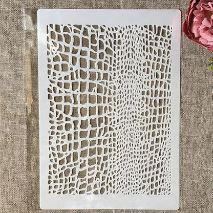 TIAMECH A4 Reusable Web Net Mesh Texture Stencil for Painting - style: Painting