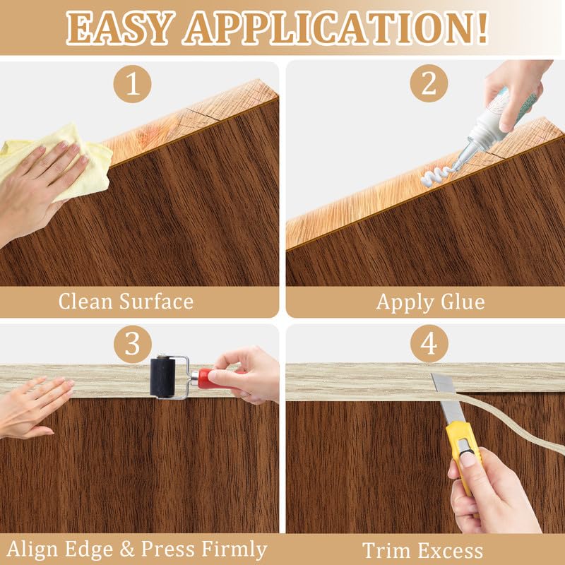 Light Oak Edge Banding, 15/16" x 200ft PVC Edge Banding Tape, 1mm Thick Wood Grain Veneer Edging Bulk Roll for Full Kitchen Cabinets, Plywood Shelving & Commercial Carpentry - color: Light Oak, size: 15/16 inch X 200 ft