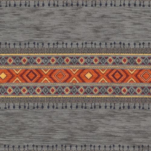 Kilim Pattern Upholstery Fabric Kilim Bohemian Boho Tapestry Tribal Southwestern Turkish Moroccan Mexican Ethnic Fabric by The Yard Meterd (5 Yards (55" x 180")) - size: 5 Yards (55" x 180")