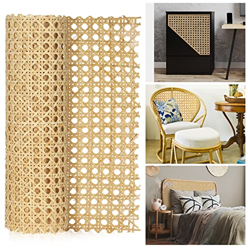 1 Feet 18'' Width Natural Woven Cane Webbing Roll, Rattan Repair Material - size: 1 Feet