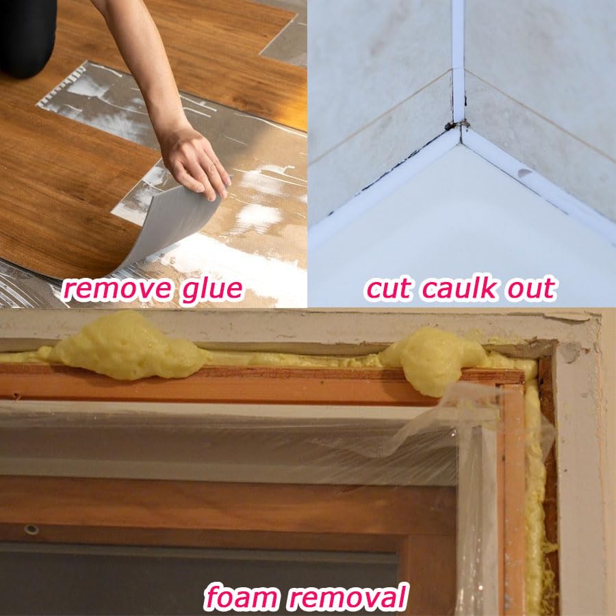 XXGO 8 Pcs Rigid Oscillating Tool Scraper Cutter Blades for Vinyl Flooring - size: Multi Tool Scraper Blade - 8 Pcs