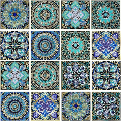 Moroccan Wall Stickers Peel and Stick Backsplash for Kitchen,Stick on Tiles