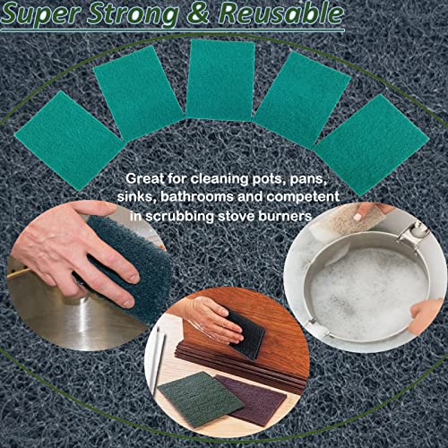 Tonmp 10 Pack 6" x 9" 240 Grit General Purpose Scuff Pads for Scuffing, Scouring, Sanding, Paint Primer Prep Adhesion Scratch - Surface Preparation Automotive Car Auto Body Woodworking (Green) - color: Green-240 Grit