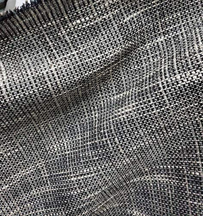 Dark Grey Modern Woven Tweed Upholstery Fabric by The Yard