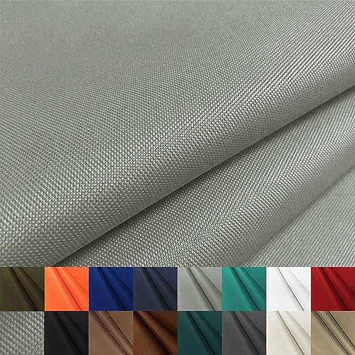 Waterproof Canvas Fabric by The Yard 600D Upholstery Outdoor Fabric 58”W - color: Silver Grey, size: 15 Yards 58" x 540"