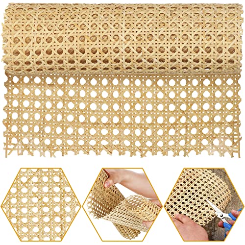 5 Feet 18'' Width Natural Woven Cane Webbing Roll, Rattan Repair Material - size: 5 Feet