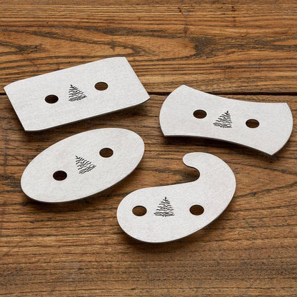 Blue Spruce Toolworks Midi Card Scraper Set, Shape And Smooth Tight Curves And Small Parts, Compact Woodworking Scrapers, USA Made