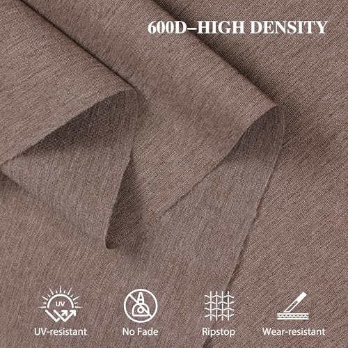 600D Outdoor Upholstery Fabric 58” W Waterproof Canvas Fabric by The Yard - color: Brown, size: 1 yard pre cut