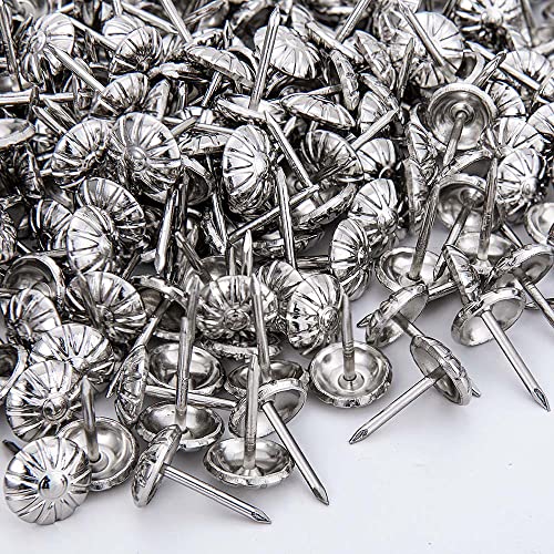 100pcs Upholstery Tacks, 7/16“ Furniture Tacks, Decorative Tacks - color: Silver