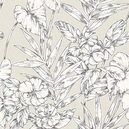 NuWallpaper Grey Cayman Peel and Stick Wallpaper, Neutral, Removable Wallpaper, Renter-Friendly, 20.5 in x 18 ft
