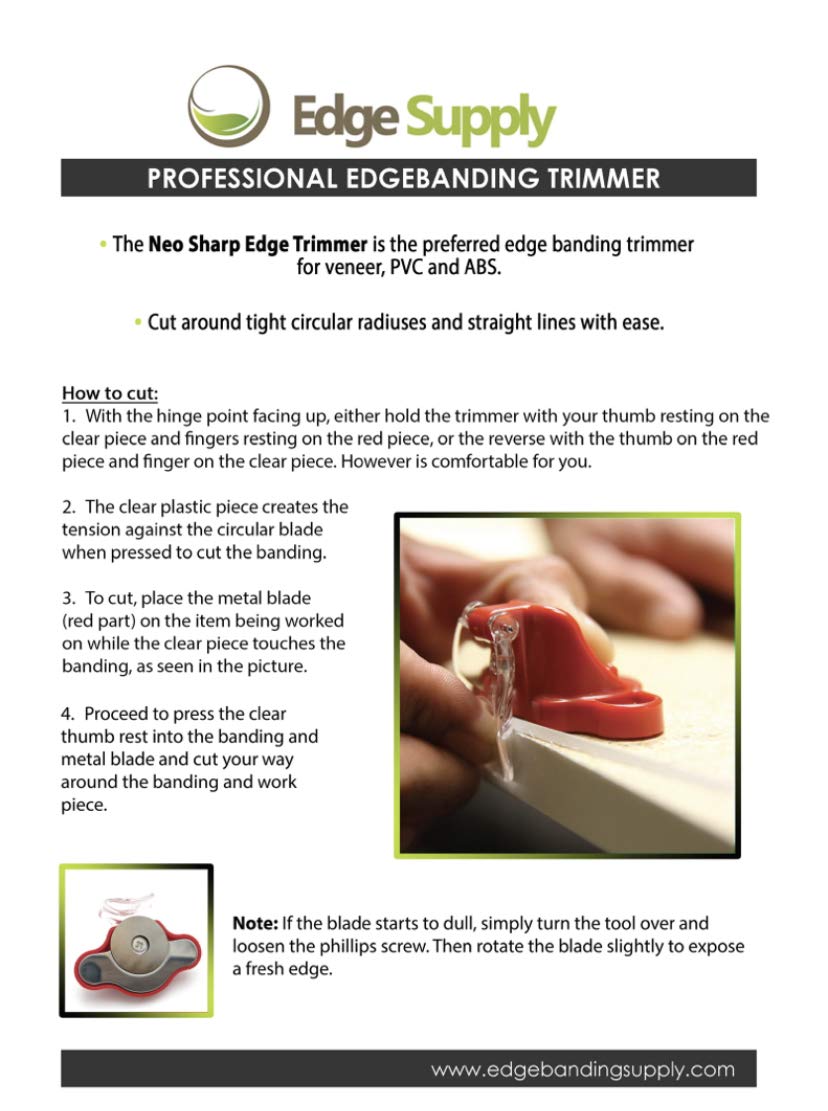 Edge Supply Single Side Edge Banding Trimmer for Wood Edgebanding, Melamine and PVC.