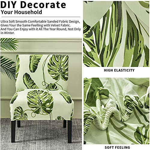Eco-Ancheng Armless Chair Slipcover Removable Armless Accent Chairs Covers Washable Armless Slipper Chair Slipcover Printed Armless Chair Furniture Protector Covers for Living Dining Room Hotel - color: A16
