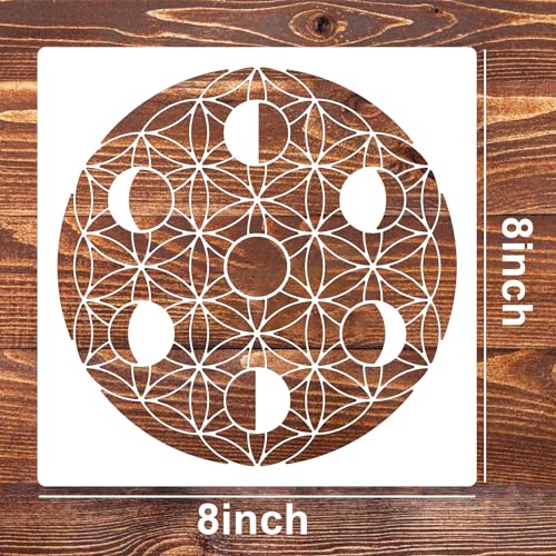Sacred Geometry Stencil 8inch Metatron's Cube/The Flower of Life Stencils - style: Sacred Geometric