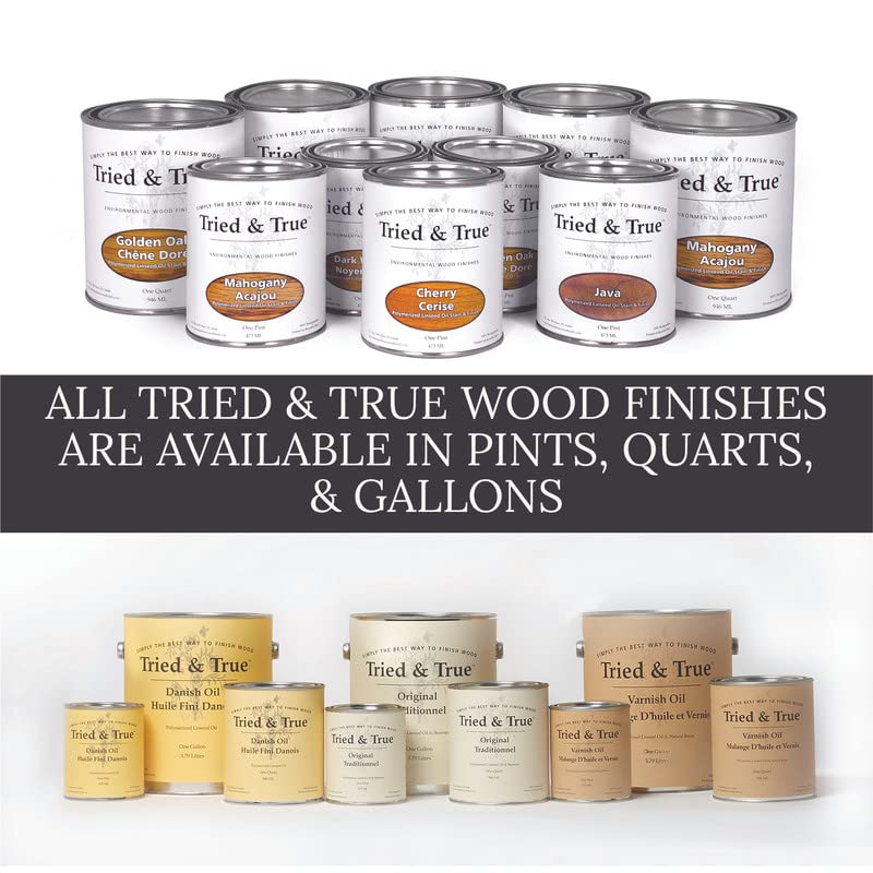 Tried & True Danish Oil, Pure Polymerized Linseed Oil Wood Finish, Gallon - size: Gallon