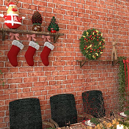 Cohoo Home Red Brick Wallpaper Peel and Stick Contact Paper Faux 787”×18” - color: Red, size: 17.7" x 787"