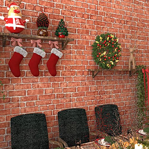 Cohoo Home Red Brick Wallpaper Peel and Stick Contact Paper Faux 393”×18” - color: Red, size: 17.7" x 393"