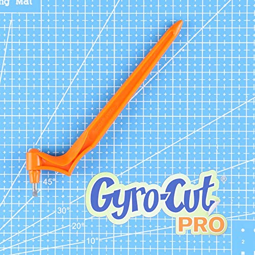 Gyro-Cut Pro Craft Cutting Tool with 15° Standard Steel Blade – Rotating Crafting Knife for Precision Curves, Paper Crafts, and Stencil Making and Mylar, Acetate, Vinyl