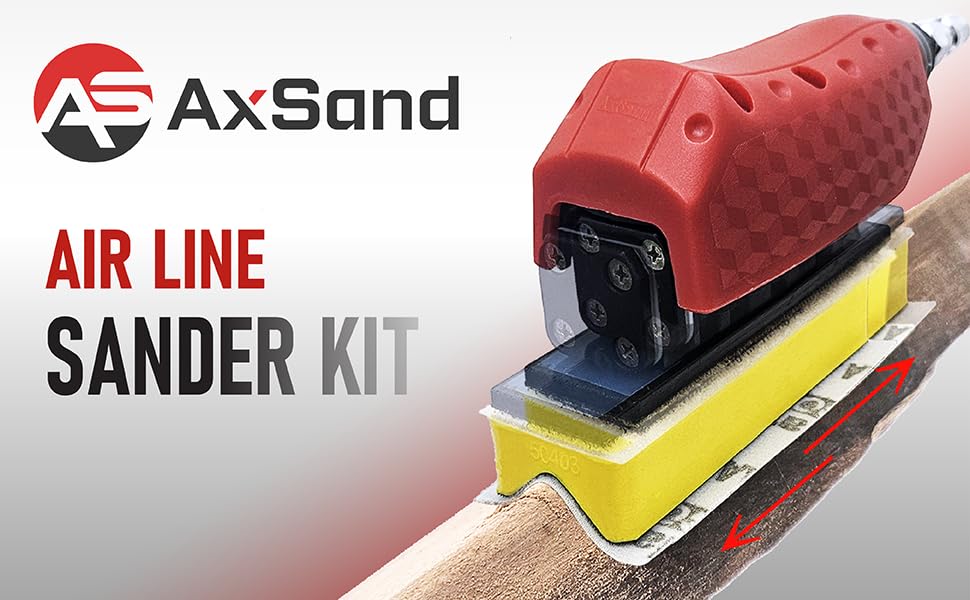 Air Straight Line Sander+ Interchangeable Contoured Profile Block&Sandpaper