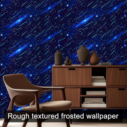 HOMETITUTE Galaxy Star Self Adhesive Wallpaper 118.1x17.7 Inch Vinyl - color: Shooting Star