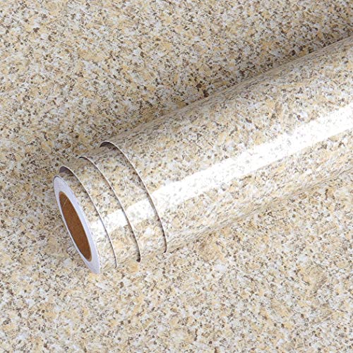 Livelynine 24 X197inch Brown Granite Peel and Stick Countertops Waterproof Contact Paper for Bathroom Counter Top Covers Kitchen Wallpaper Self Adhesive Renter Friendly Countertop Vinyl Wrap Laminate - size: 24" x 197"