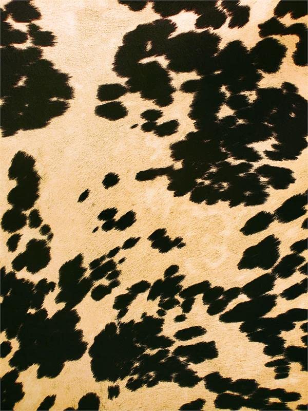 Suede Velvet Cow Print Fabric Udder Madness Upholstery 54" Wide Sold by The Yard (Black) - color: Black