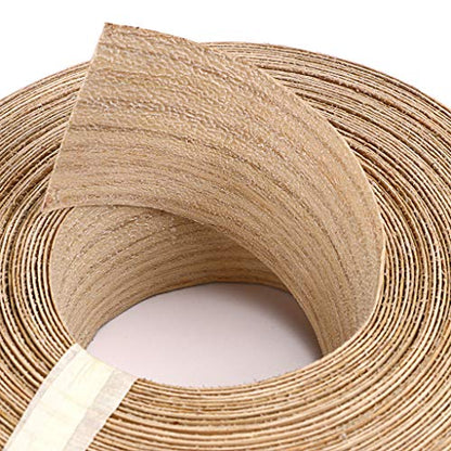 Skelang Red Oak 3/4" x 50' Roll Wood Veneer Edge Banding Preglued Iron-On with Hot Melt Adhesive Edgebanding Flexible Wood Tape - size: 3/4" x 50'