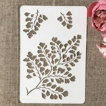 TIAMECH A4 Reusable Maidenhair Fern Leaf Stencil for Painting - color: Maidenhair Fern Leaf