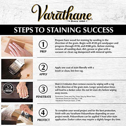 Varathane Premium Fast Dry Weathered Gray Wood Stain - color: Weathered Gray, size: 1 Quart (Pack of 1)