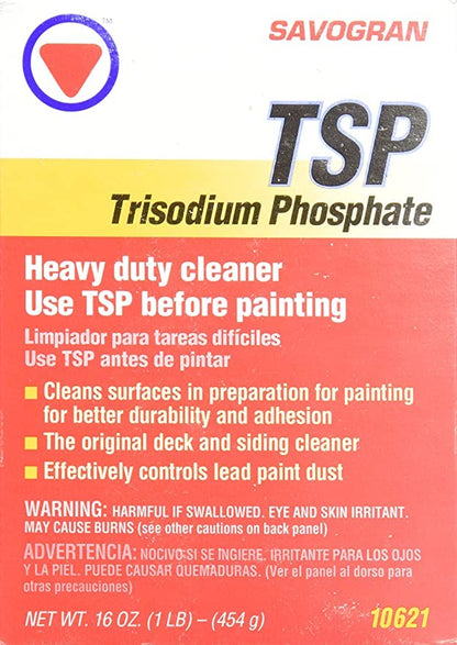Savogran 10621 Trisodium Phosphate (TSP) 1LB (16oz) (Pack of 12) - size: 16 Ounce (Pack of 12)