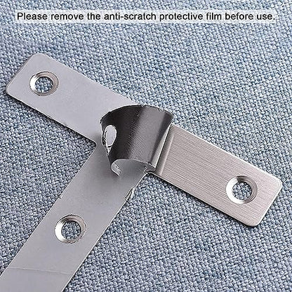 10Pcs T Shape Flat Mending Plates 60mmx60mm (2.36" x 2.36") T Corner Braces T Bracket Connector Fixing Repair Plates for Furniture with 40Pcs Screws , Silver (60x60mm(2.36"x2.36")) - size: 60x60mm(2.36"x2.36")