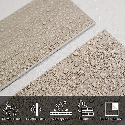 COLAMO 24pack Peel and Stick Vinyl Flooring, Faux Wood Texture Tile,Shiplap Wood Panels for Bathroom Accent Wall,Self Adhesive Subway Tiles Stick on Accent Wall for Kitchen Backsplash,Mist Grey Oak - color: Oak-Mist Grey