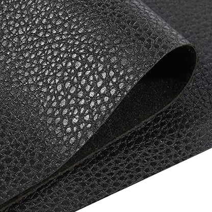 Butarfe Faux Leather Sheets 2 Yards 54" x 72 "Black Vinyl Fabric Upholstery 1.0mm Thick Soft PU Leather Synthetic Material by the Yard for Sofa Bags Chairs Car Seats DIY Sewing (Pebbled Pattern) - color: Pebbled Pattern Black, size: 2Yards