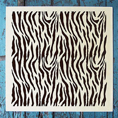 Animal Print 4 Pack Stencil Set - Contains: Zebra Stripes, Leopard Spots, Giraffe, Snakeskin. Each Stencil Measures 5.75” x 6” and is Laser Cut Mylar Designed by Stencil1 - color: Animal Print 4 Pack Stencil Set